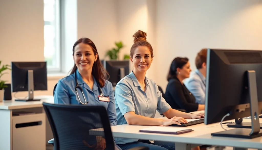 Professionelles Marketing für Pflegedienste - Teambesprechung in einem modernen Büro