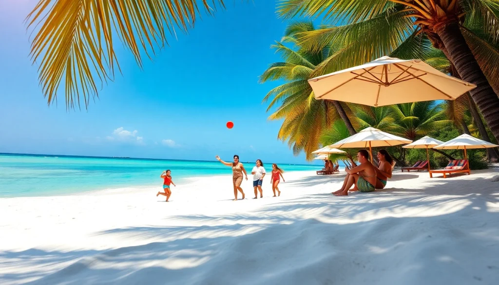 Experience Livingstone Vacations Bahamas Travel with families enjoying the stunning beach and vibrant atmosphere.
