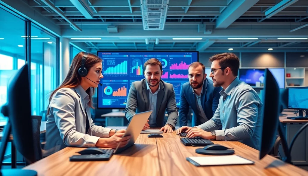 Optimize your business with expert edmonton it support from a professional IT team collaborating.