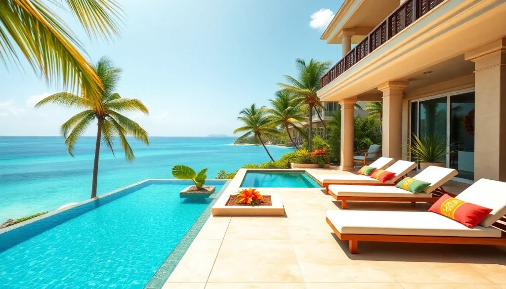 Experience luxury with breathtaking villa rentals by the ocean, featuring an infinity pool and tropical landscapes.