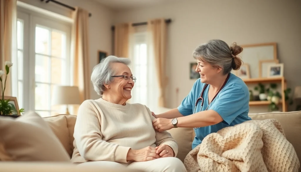 Enhance austin senior home care with compassionate caregivers supporting seniors in a warm living room.