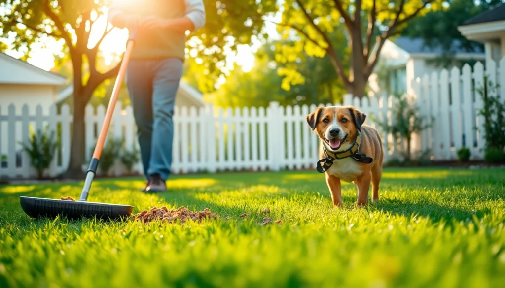 Dedicated alamo ranch poop scooper maintaining a clean backyard, ensuring happy pets.