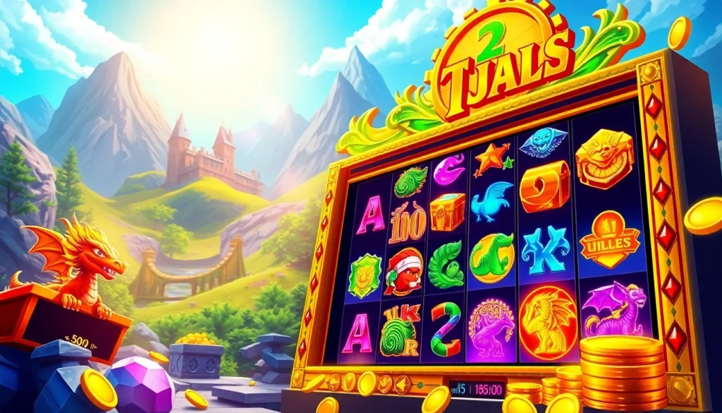 Experience JILI Games with dynamic slot machines and vibrant fantasy symbols.