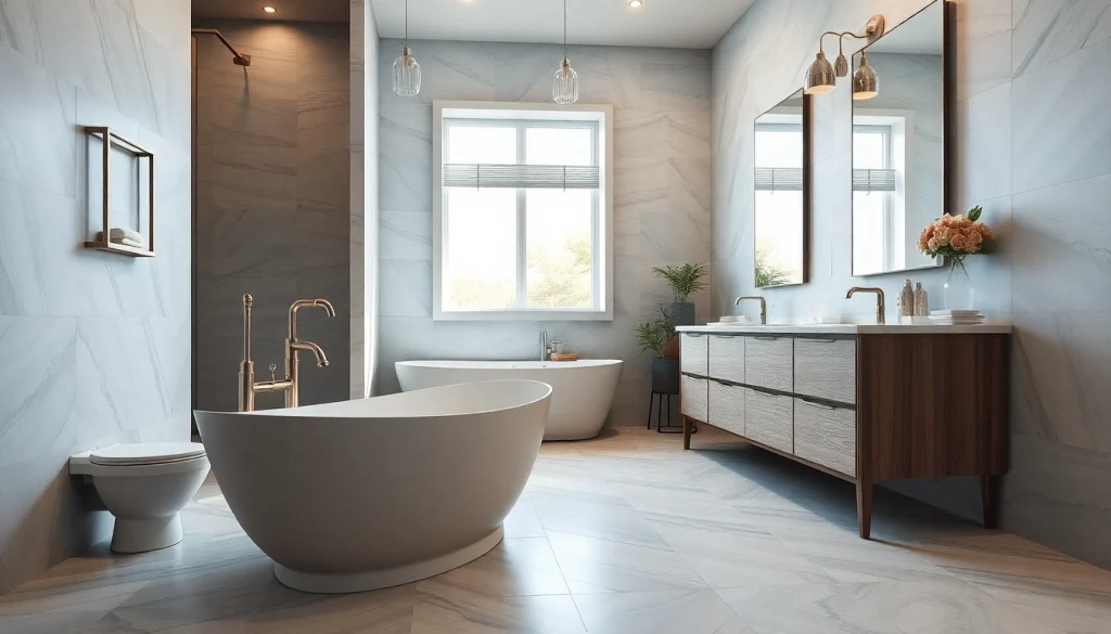Refreshing local bathroom remodel showcasing modern design features and elegant fixtures.