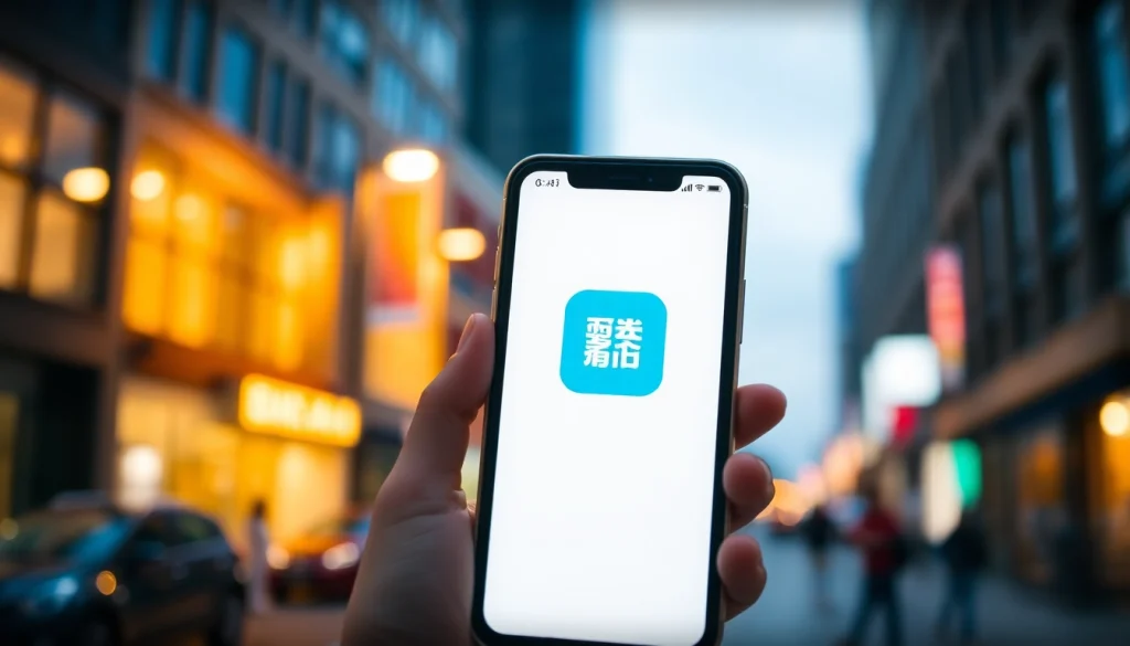 Showcase the 美洽下载 app in action on a smartphone, demonstrating its user-friendly interface.