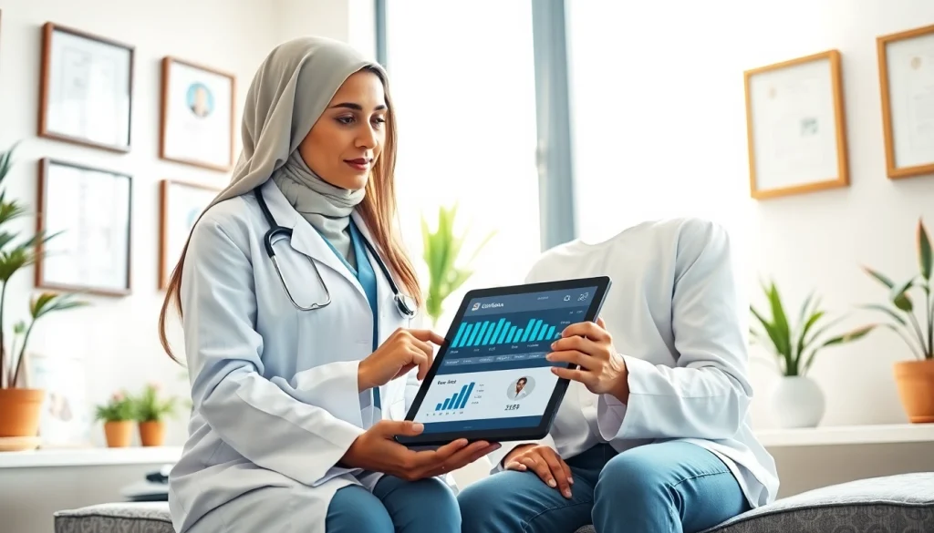 Explore sleep apnea treatment Dubai with a patient consulting a physician in a modern office.