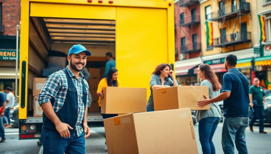 Queens movers helping a family relocate with expert care and friendly service in a lively neighborhood.
