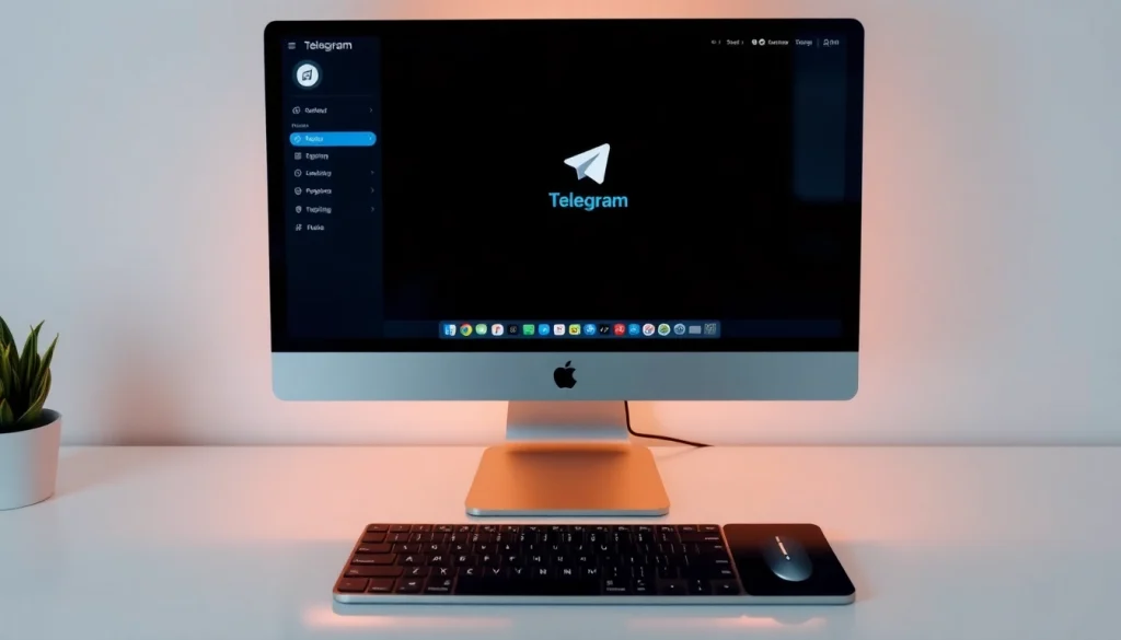 View of Telegram電腦版 on a modern computer screen illustrating its user-friendly interface.