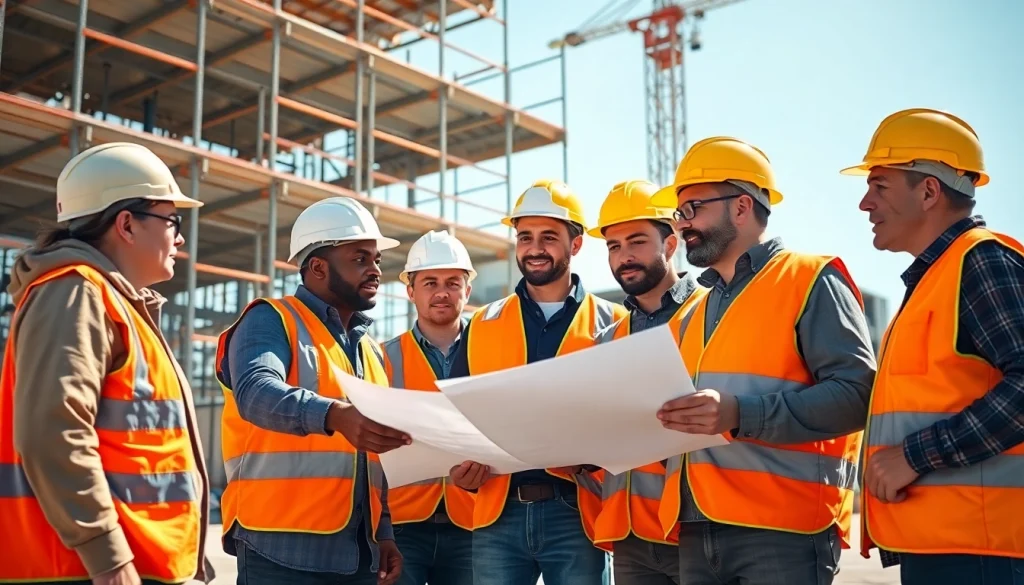 Southern California Contractors Association professionals actively collaborating on a job site.