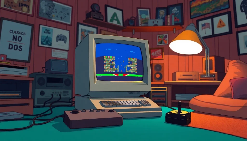 Immerse yourself in the exciting world where you can play dos games on a vintage computer.