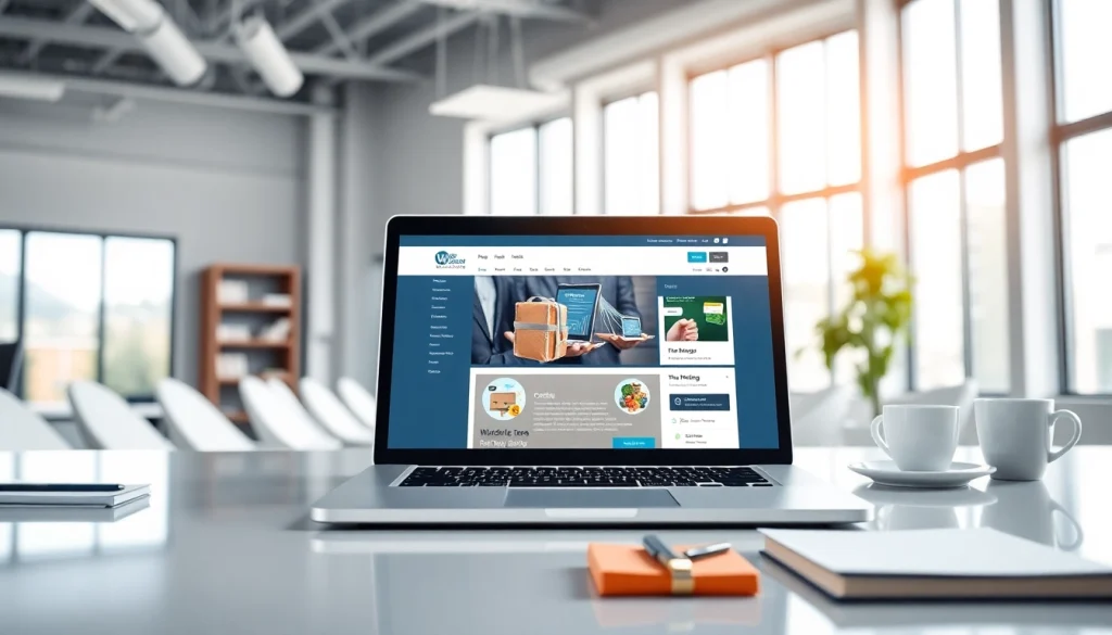 Showcasing wordpress hosting solutions in a modern workspace with a laptop and natural light.