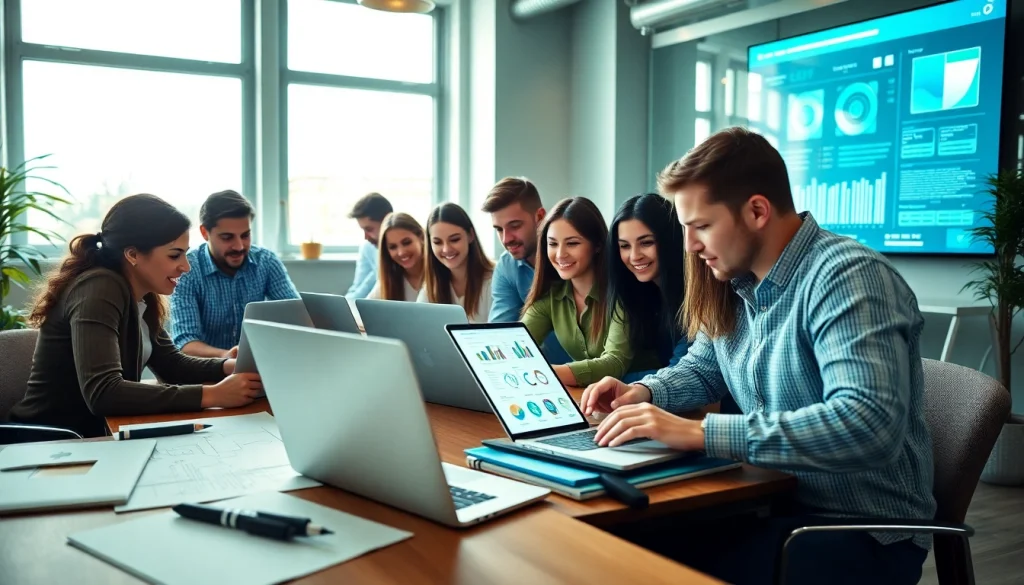 Creazione sito web agenzia: il team dinamico collabora per progettare un sito web innovativo.