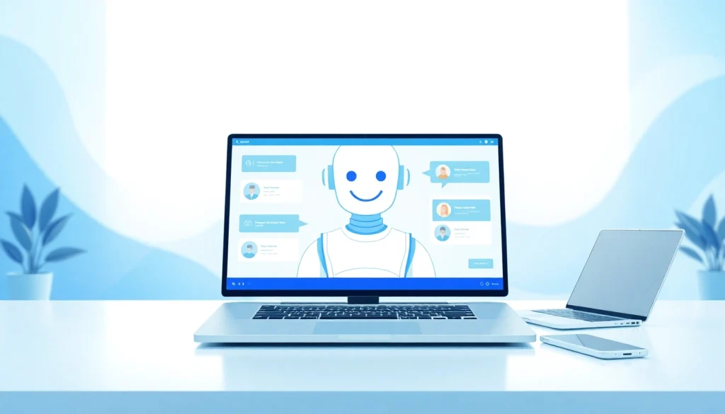 Engaging website chatbot interface showcasing a friendly avatar for user interaction.