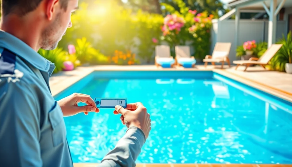 Check out Pool services Queen creek with an expert maintaining a crystal-clear swimming pool.