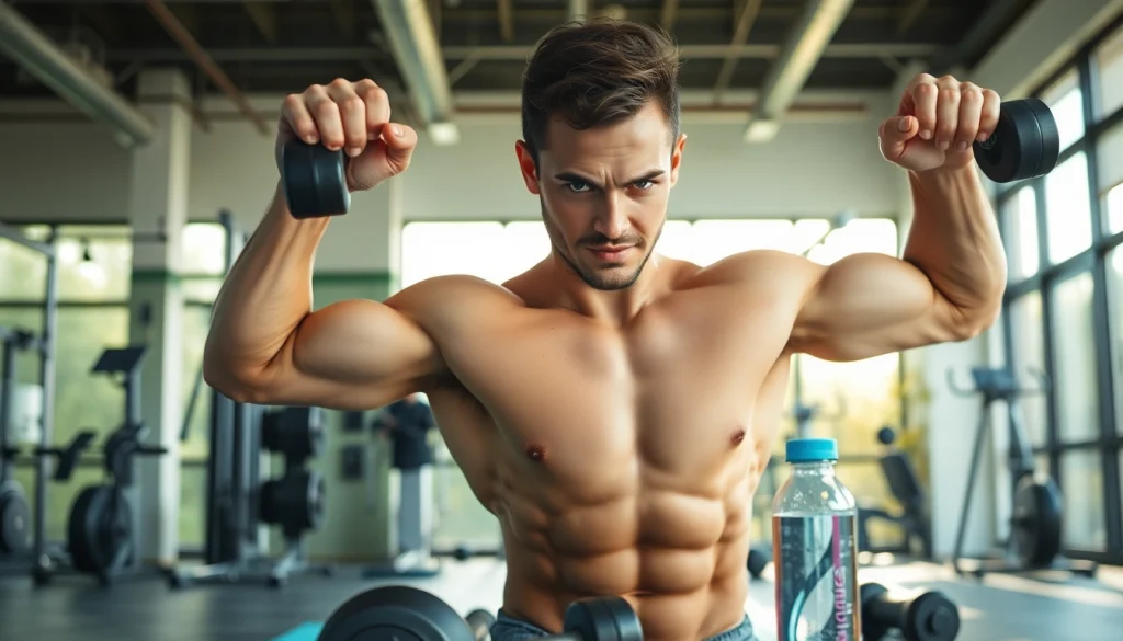 Bewegende fitness-expert die een intensieve sixpack-training uitvoert in een moderne sportschool.