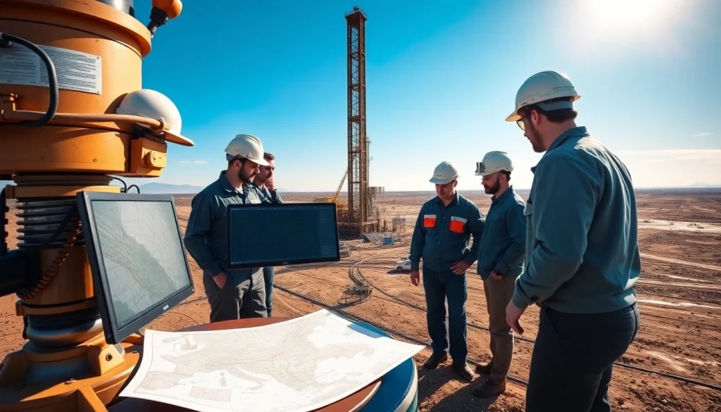 Visual representation of www.geosteeringvision.com showcasing engineers in a geosteering operation.
