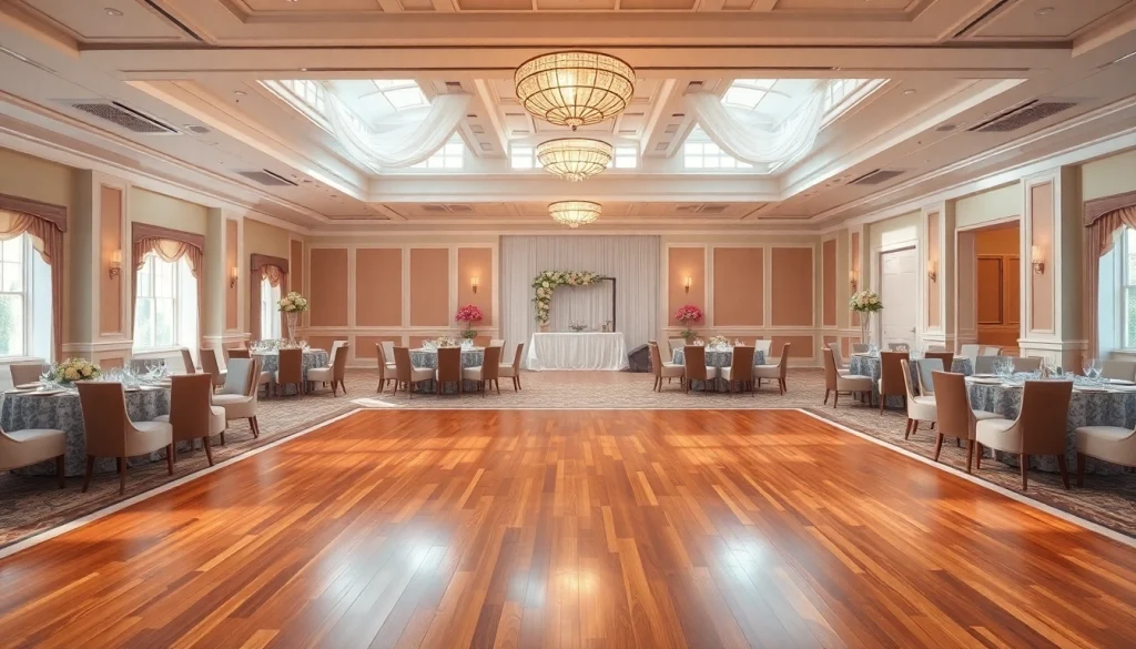 Celebrate milestone events at le prestige hall, showcasing elegant decor and inviting atmosphere.