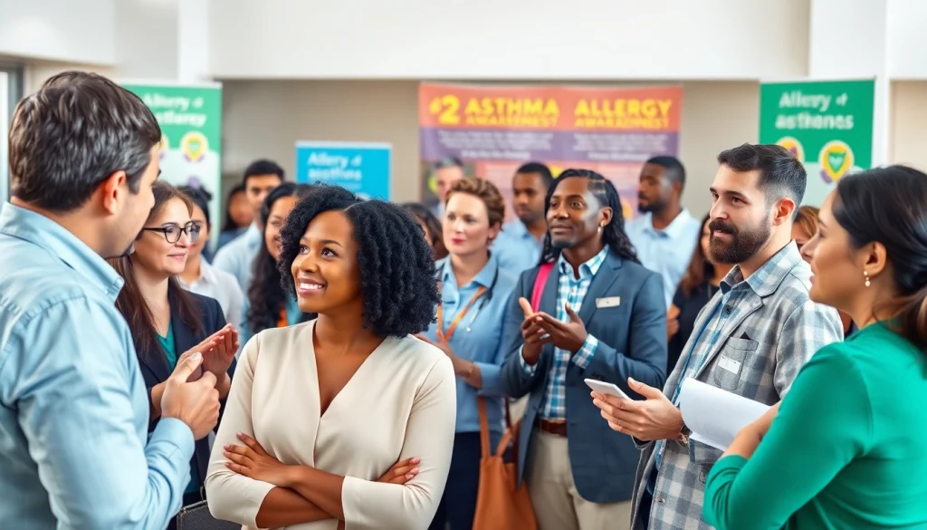 Advocates rallying for asthma and allergy awareness at https://thezackyproject.net community event.