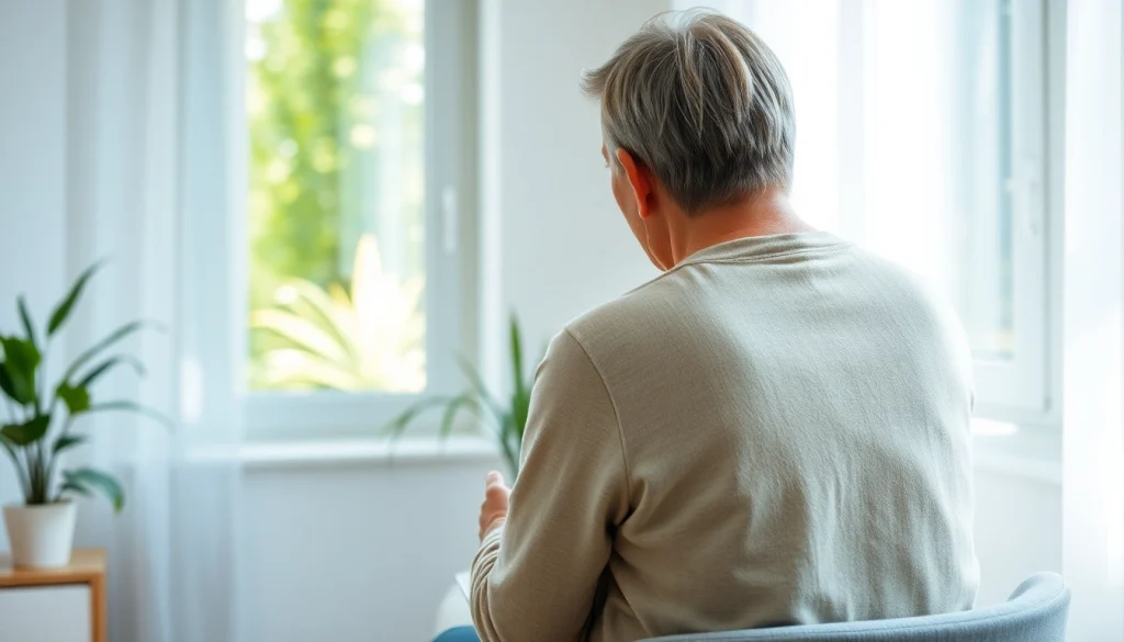 Supportive environment for dealing with grief during a counseling session.