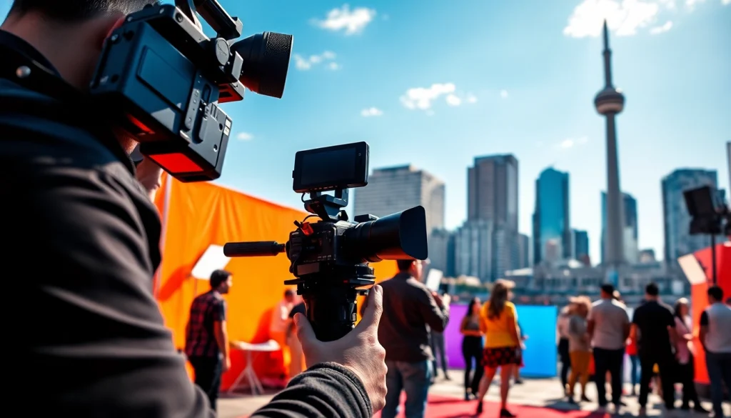 Capture of Creative Video Shoots Toronto showcasing a vibrant urban scene with diverse actors.