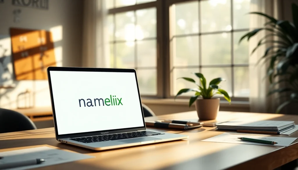 Generate unique names with namelix in a creative workspace setting.