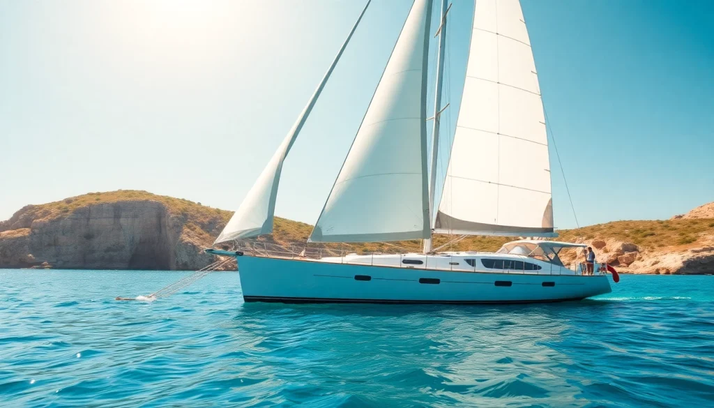 Experience the best boat hire malta with a beautiful sailboat in serene waters.