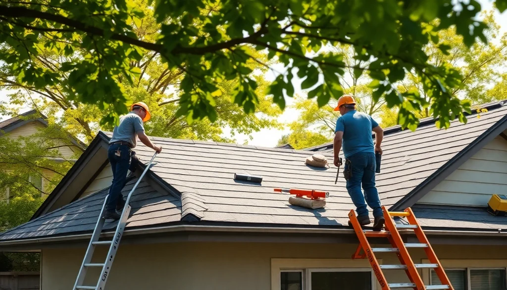 Enhancing homes with professional Roof Replacement Vancouver Wa services depicted in an urban setting.