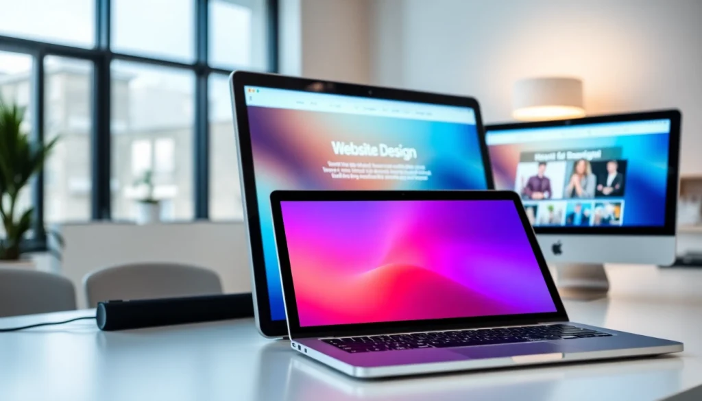 Showcasing effective WEBSITE DESIGN through user-friendly interfaces on modern devices.