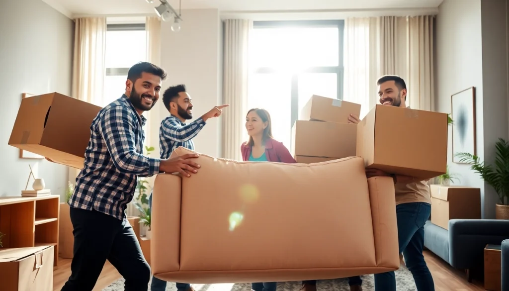 Best Toronto movers carefully handling boxes with expertise and teamwork during a relocation.