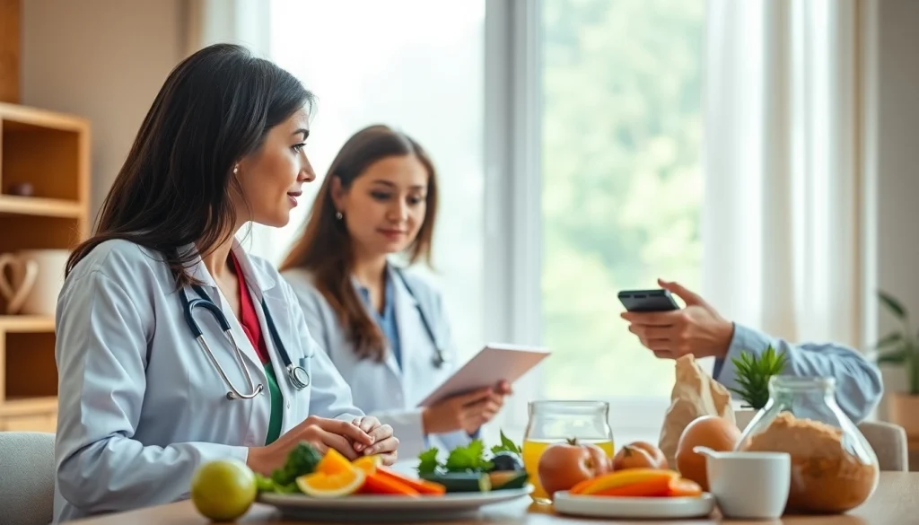 Monitor dietary intake effectively with a healthcare provider discussing nutrition.