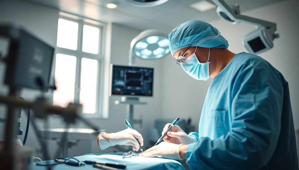 Behandeln von Handchirurgie Braunschweig durch Fachärzte in einem modernen Operationssaal.