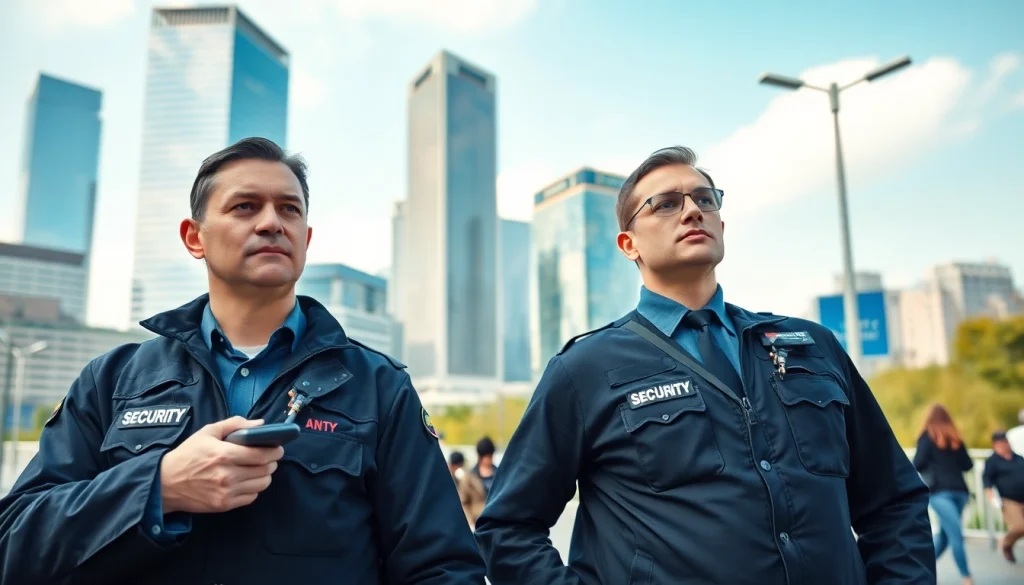 Security Guards Birmingham patrol gracefully ensuring safety in a vibrant urban environment.