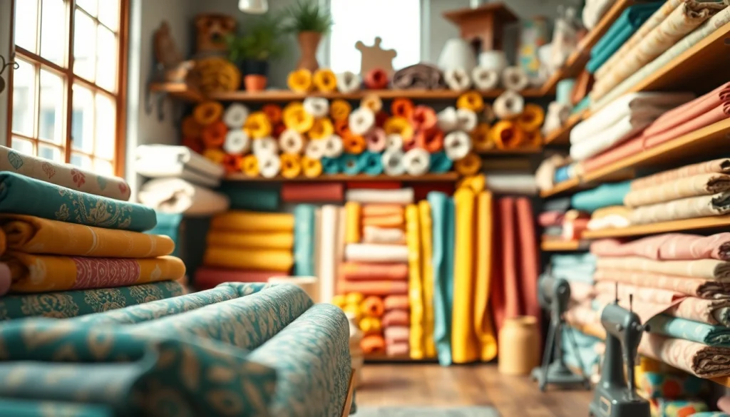 Bekijk de stoffen bij https://www.stofnodig.nl, kleurrijke textielrollen in een gezellig interieur.