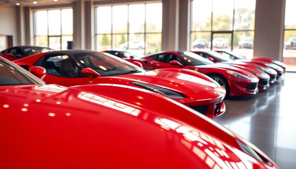 Visit to Buy Ferrari second-hand Durban showcasing premium second-hand models in a luxurious showroom.