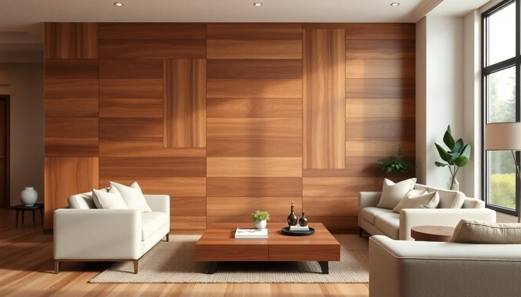 Enhance your home with wood decorative panels for walls featuring rich textures and a warm color palette.