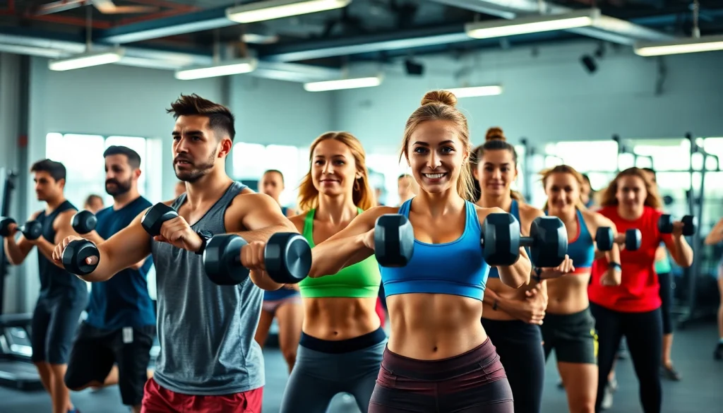 Engaging fitness scene showcasing diverse individuals working out, highlighting the best fat burner for women/men in action.