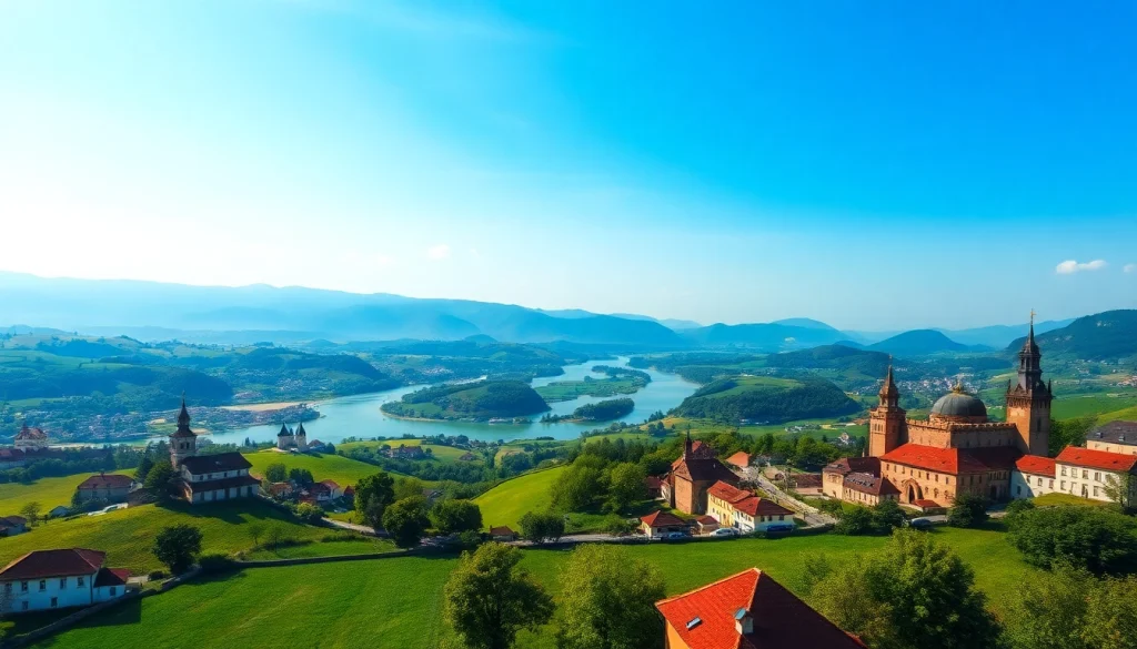 Uživanje u pejzažu Srbije sa tradicionalnom arhitekturom i prirodom.