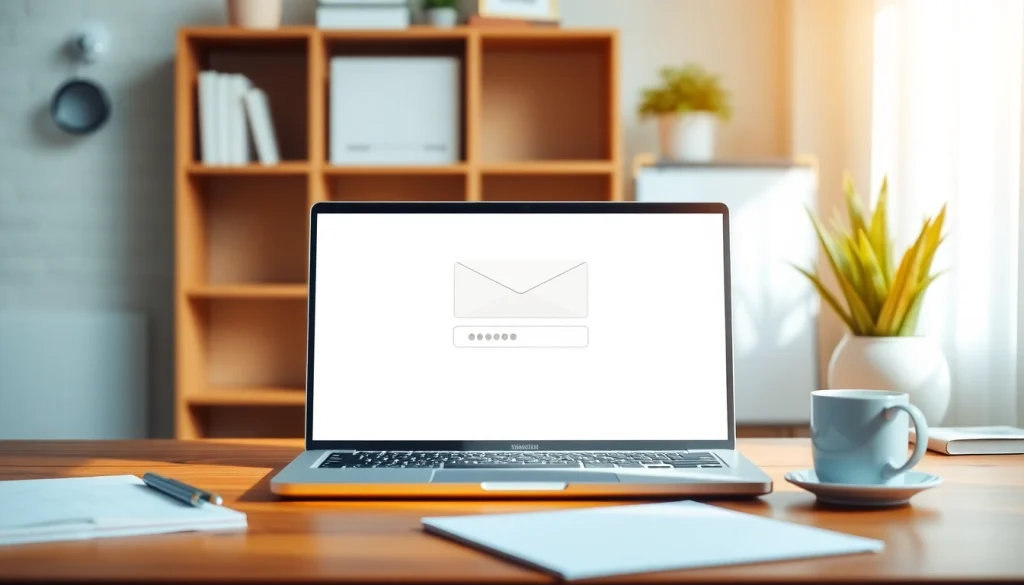Enhance your online security with a temporary email service displayed on a laptop.